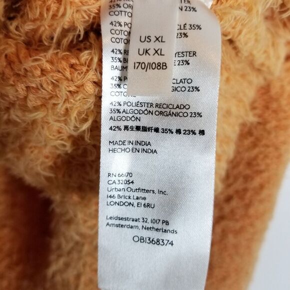 Free People Women Theo V Neck Sweater Sz XL Organic Cotton Blend Fuzzy Pullover - Picture 6 of 7